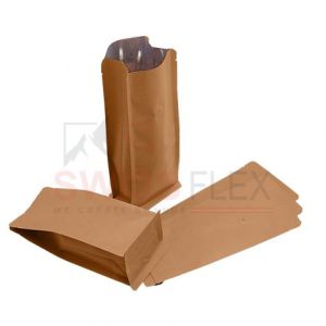 Flat Bottom Pouches No Zipper With Valve